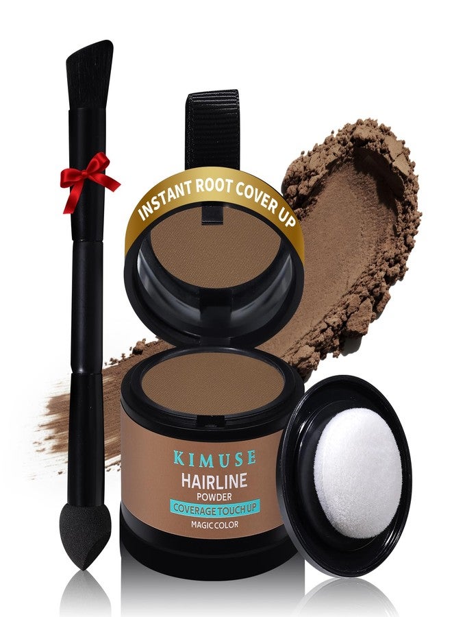 KIMUSE Hairline Powder, Root Touch Up Hair Color, Instantly Conceals Hair Loss, Bald Spot Thin Hair Powder with Dual-ended Hairline Brush for Women and Men, Transfer-proof & Sweat-proof - Image 1
